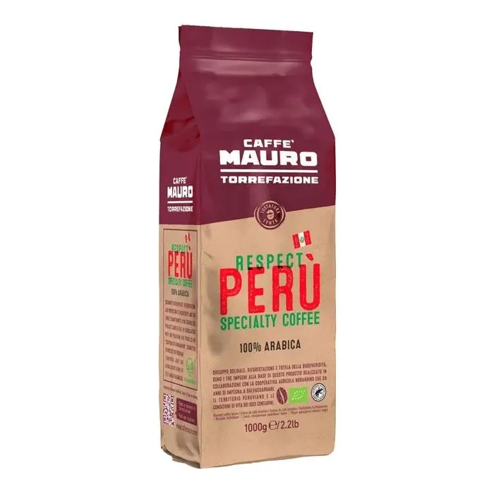 Кава MAURO Peru 100% Arabica Organic в зернах 1 кг (8002530146021)