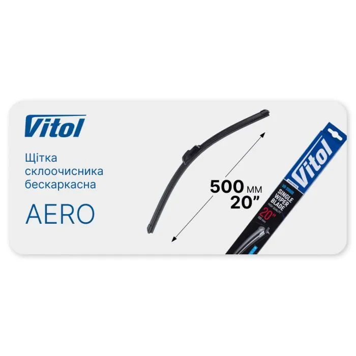 Щітка склоочисника Vitol AERO 20" (500 мм) (VB-20500) зображення 4