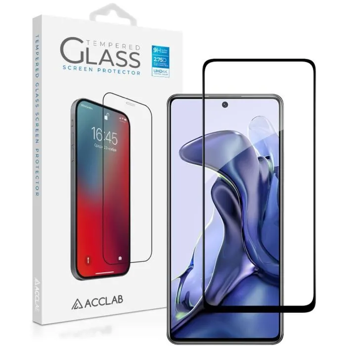 Скло захисне ACCLAB Full Glue Xiaomi Redmi Note 11T Black (1283126518836) зображення 2