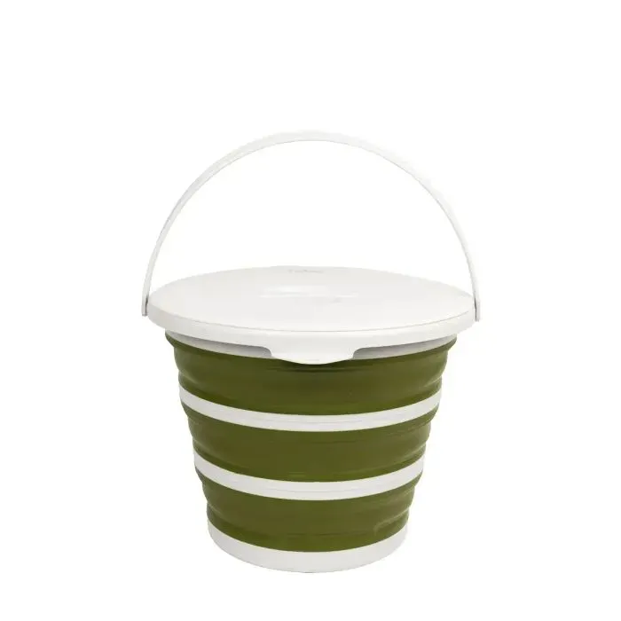 Відро складане Tribe Water Bucket Lid 10 л з кришкою olive (T-FJ-0050-olive) зображення 2