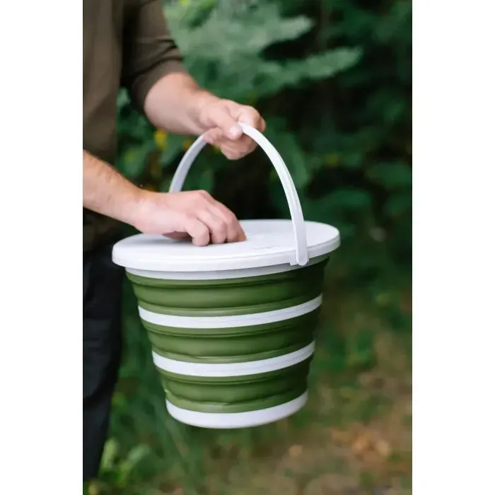 Відро складане Tribe Water Bucket Lid 10 л з кришкою olive (T-FJ-0050-olive) зображення 8