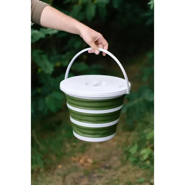 Відро складане Tribe Water Bucket Lid 10 л з кришкою olive (T-FJ-0050-olive) зображення 9