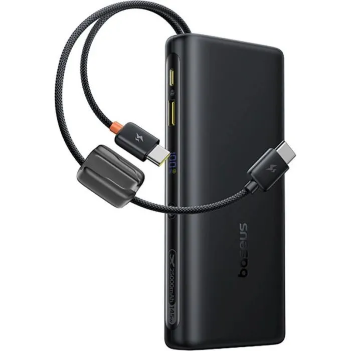 Батарея универсальная Baseus 25000mAh EnerFill FC41 145W Digital Display Built-in Dual USB-C Cable (E0028H03)