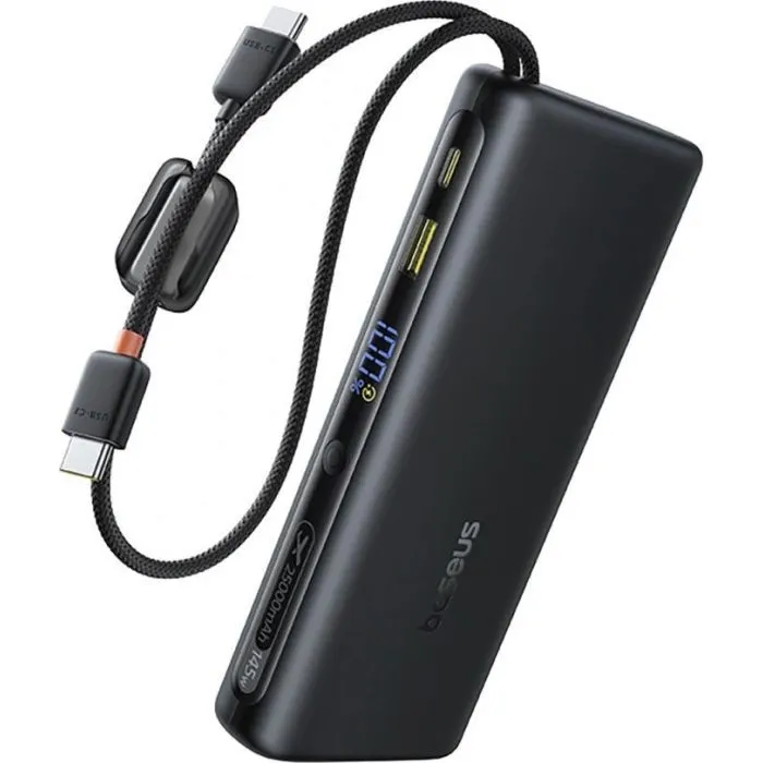 Батарея универсальная Baseus 25000mAh EnerFill FC41 145W Digital Display Built-in Dual USB-C Cable (E0028H03) изображение 2