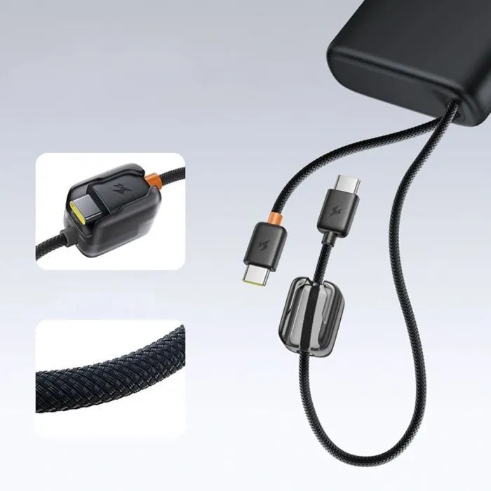 Батарея универсальная Baseus 25000mAh EnerFill FC41 145W Digital Display Built-in Dual USB-C Cable (E0028H03) изображение 6