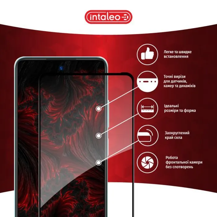 Скло захисне Intaleo Full Glue ESD ZTE Blade A75 Black (1283126620898) зображення 3