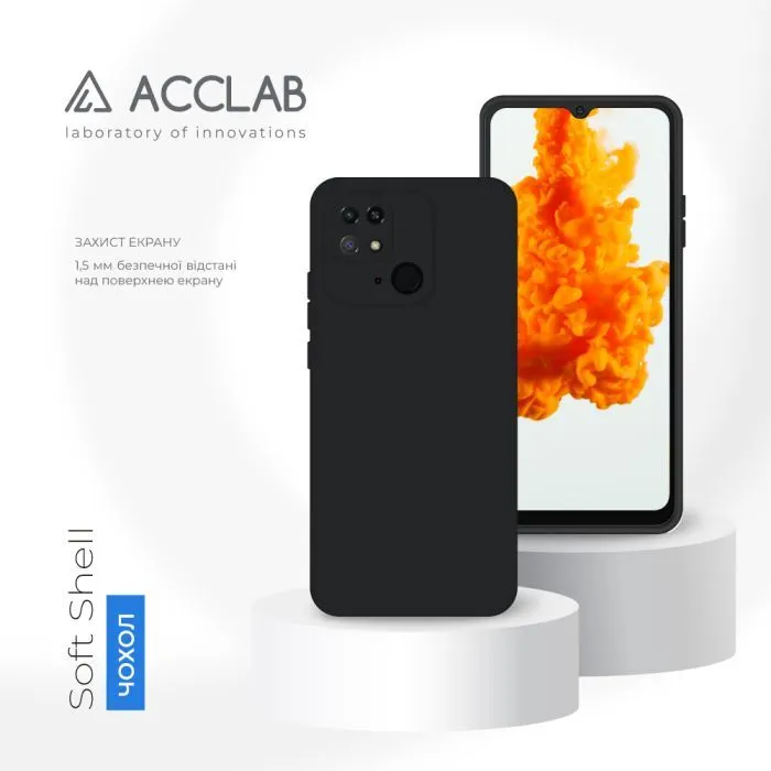 Чохол до мобільного телефона ACCLAB SoftShell Xiaomi Redmi 10C Black (1283126552977) зображення 4