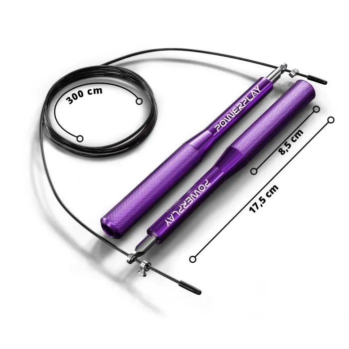 Скакалка PowerPlay 4207 Elite Jump Rope 3m Purple (PP_4207_Purple) зображення 4