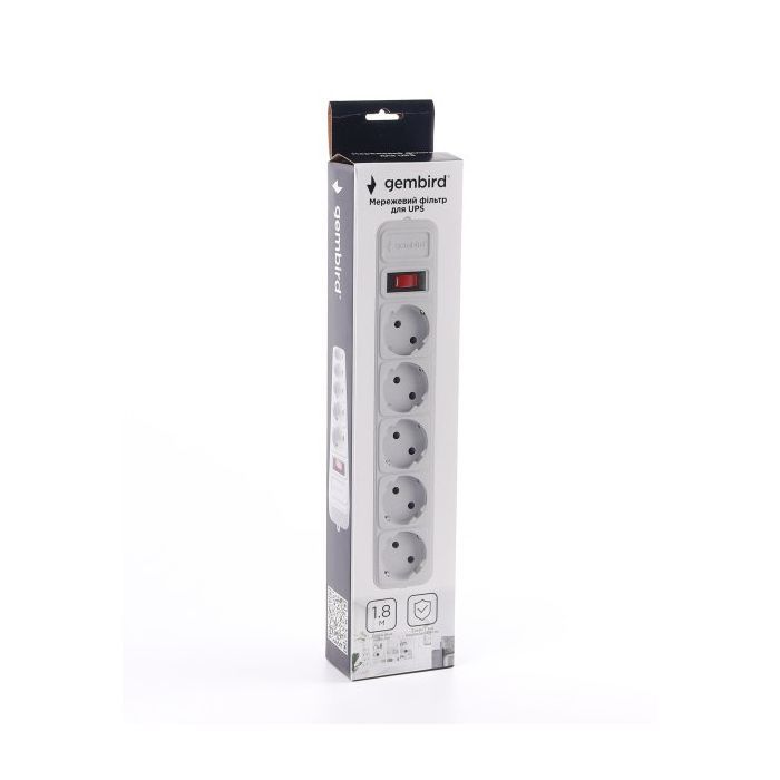 Сетевой фильтр питания Gembird SPX-B-6 (SPG5-X-6G) изображение 3