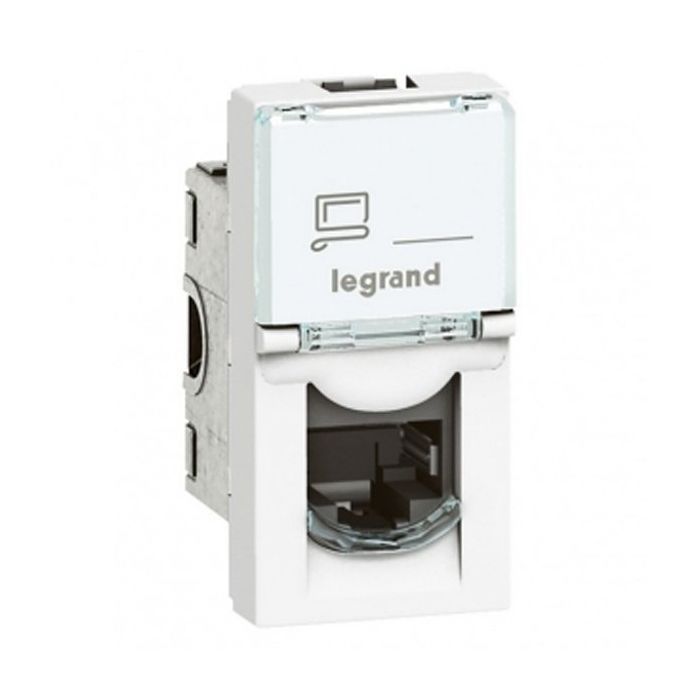 Компьютерная розетка Legrand Розетка компьютерная MOSAIC RJ45 UTP кат.5E LCS, 1 модуль (076551)