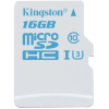 Карта памяти Kingston 16GB microSDHC class 10 UHS-I U3 (SDCAC/16GBSP)