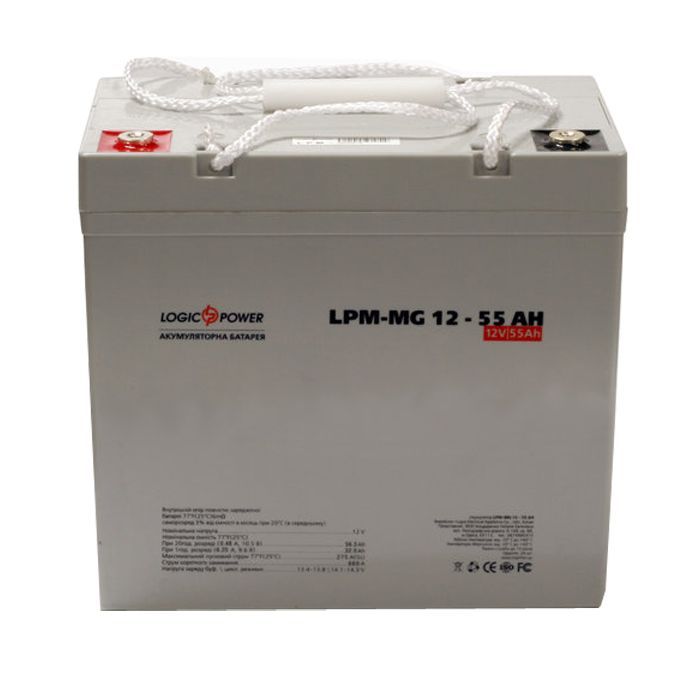 Батарея к ИБП LogicPower LPM MG 12В 55Ач (3873) изображение 2