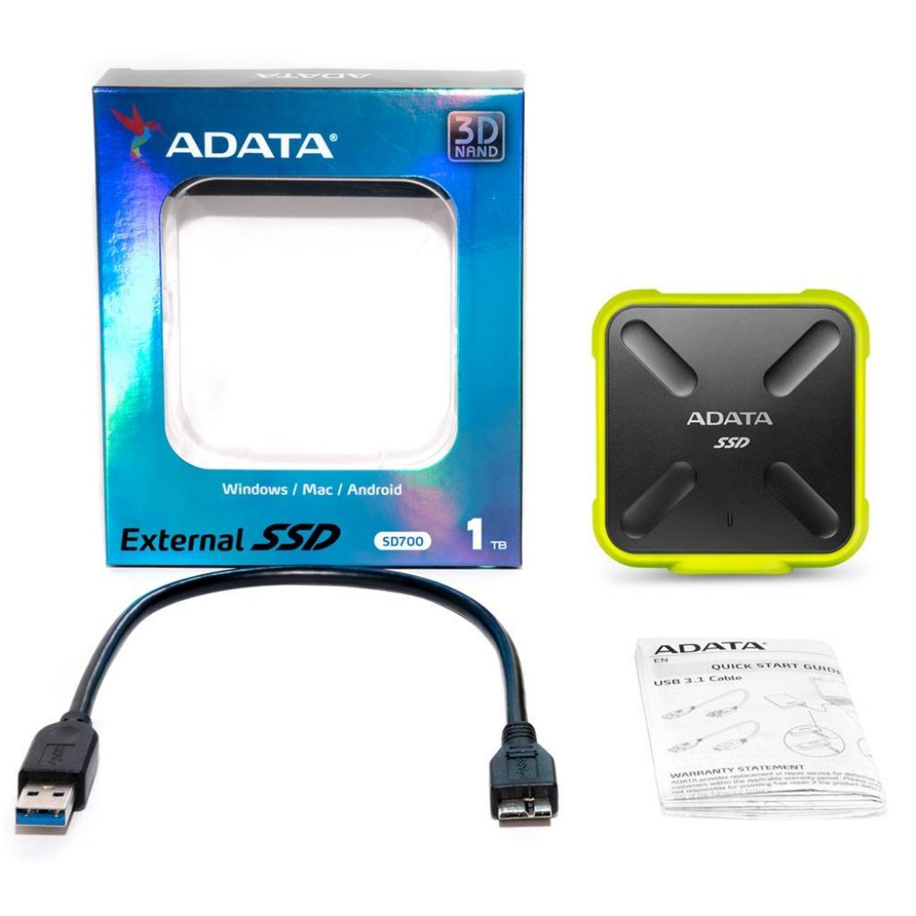 Накопитель SSD USB 3.1 1TB ADATA (ASD700-1TU3-CYL) изображение 7