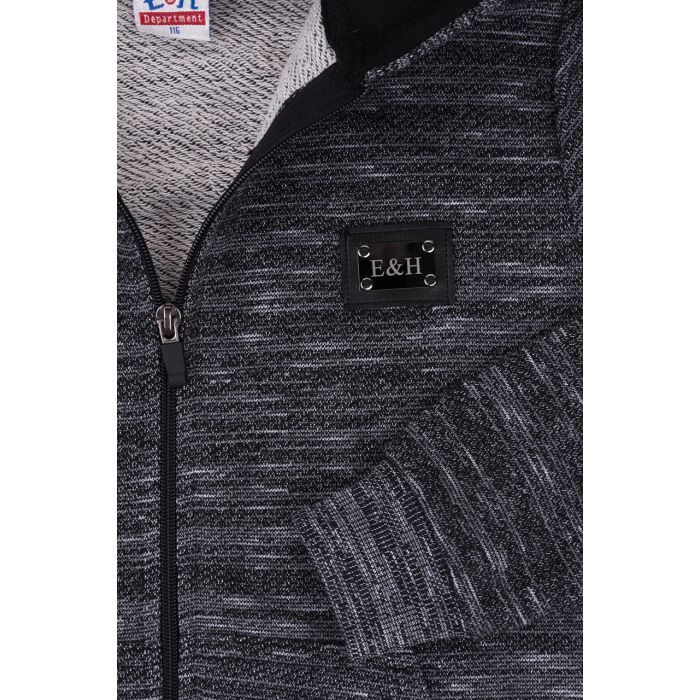 Спортивний костюм дитячий Breeze на блискавці меланжевий (9482-134B-black) зображення 7