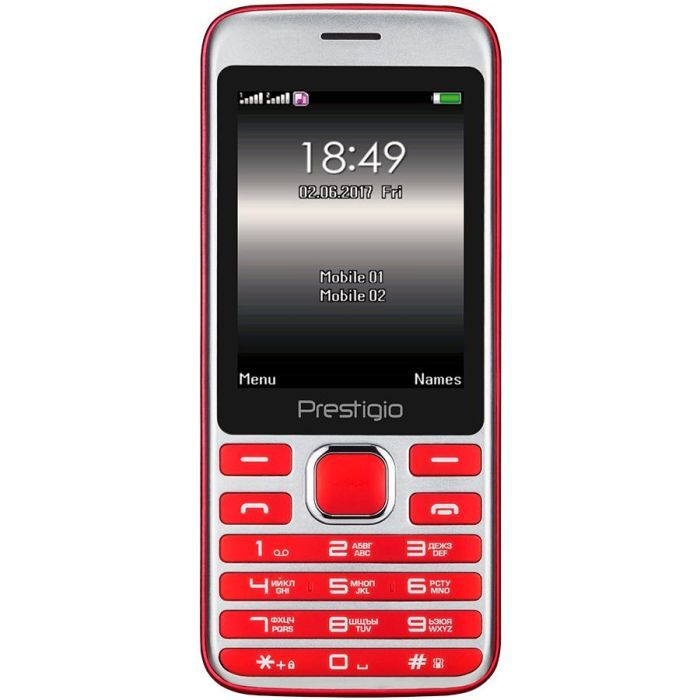 Мобильный телефон Prestigio 1281 Duo Red (PFP1281DUORED)