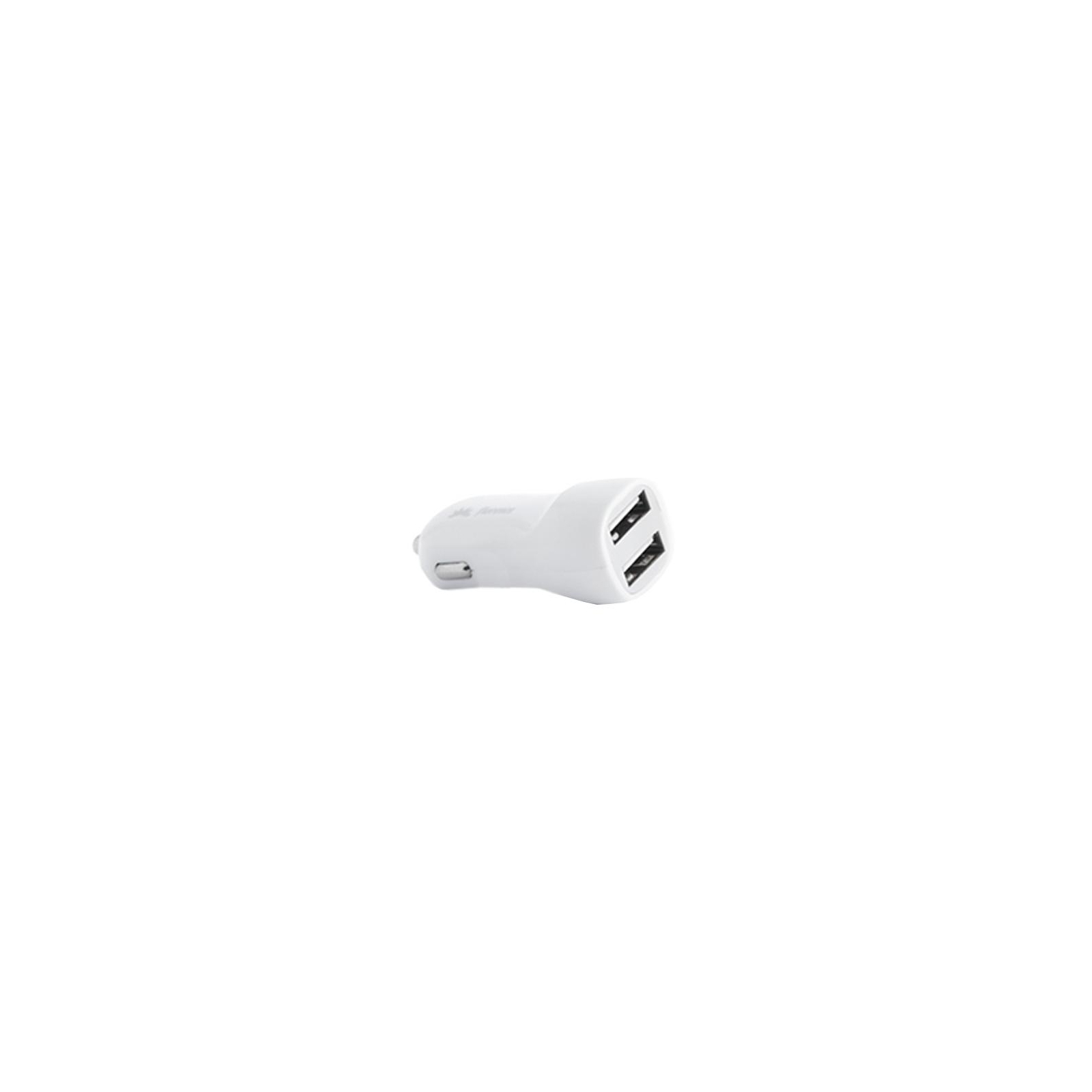 Зарядний пристрій Florence 2*USB, 2.1A white (CC21-2USBWH)