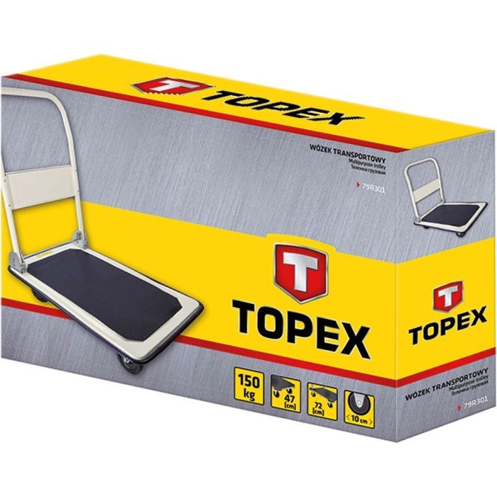 Візок вантажний Topex до 150 кг, 72x47х82 см (79R301) зображення 2