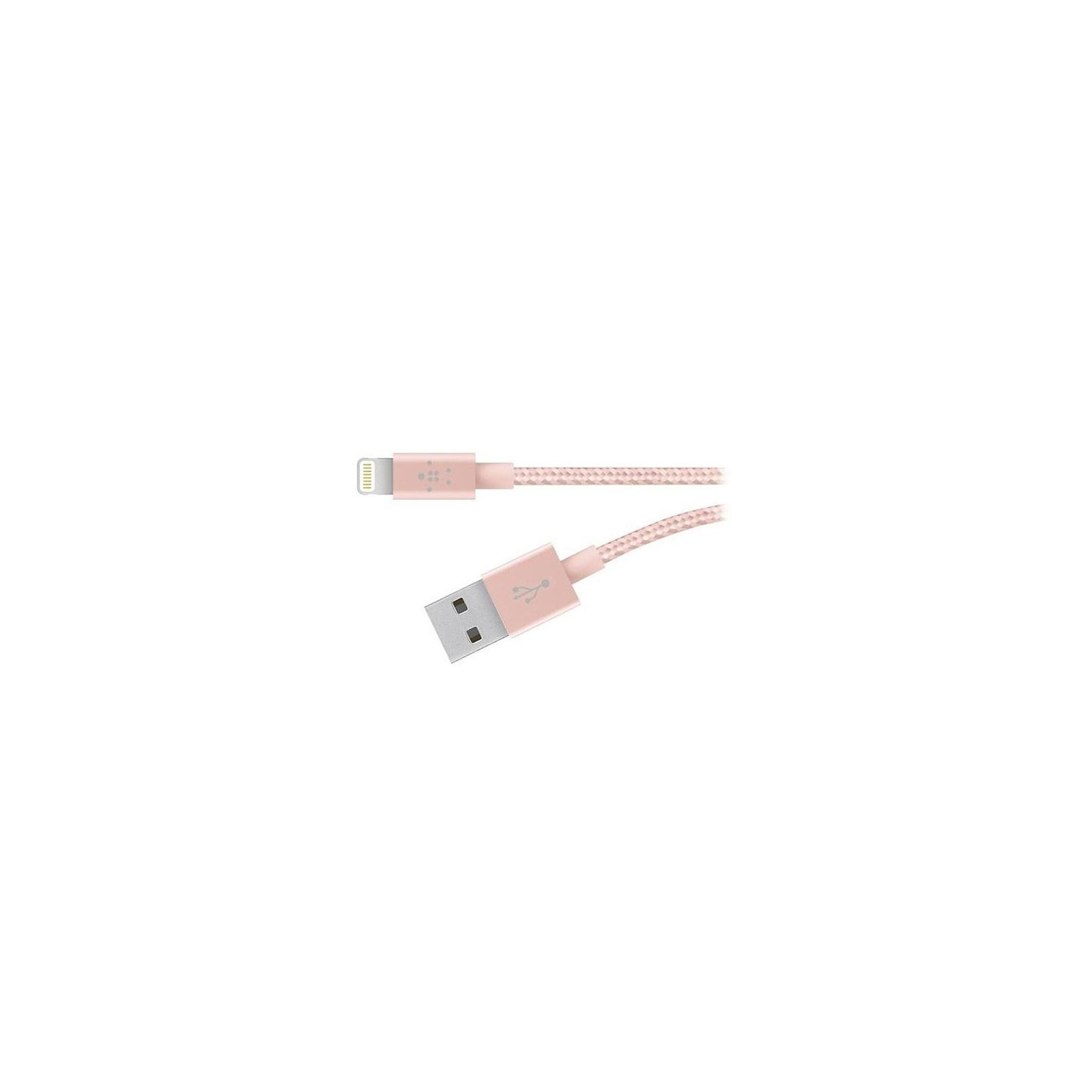 Дата кабель USB 2.0 AM to Lightning 1.2m MIXIT PREMIUM METALLIC rose gld Belkin (F8J144BT04-C00) зображення 2