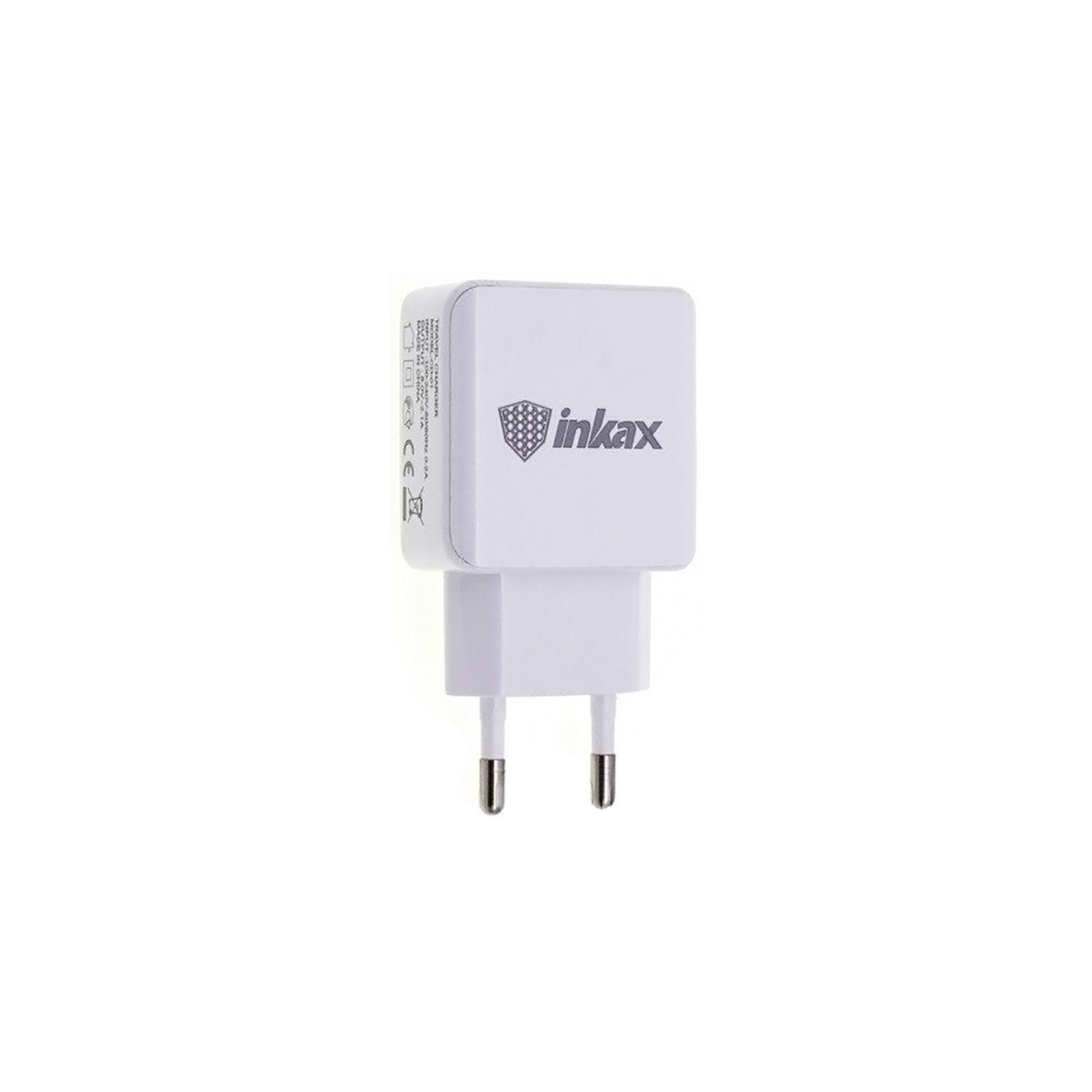 Зарядний пристрій Inkax CD-01 + Type-C cable 2USB 2.1A White (F_72201)