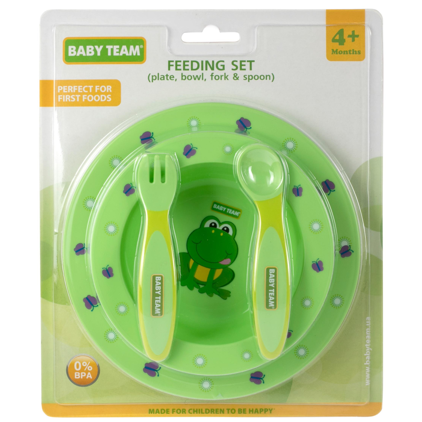 Набір дитячого посуду Baby Team 4 од. зелений (6010 лягушонок) зображення 4