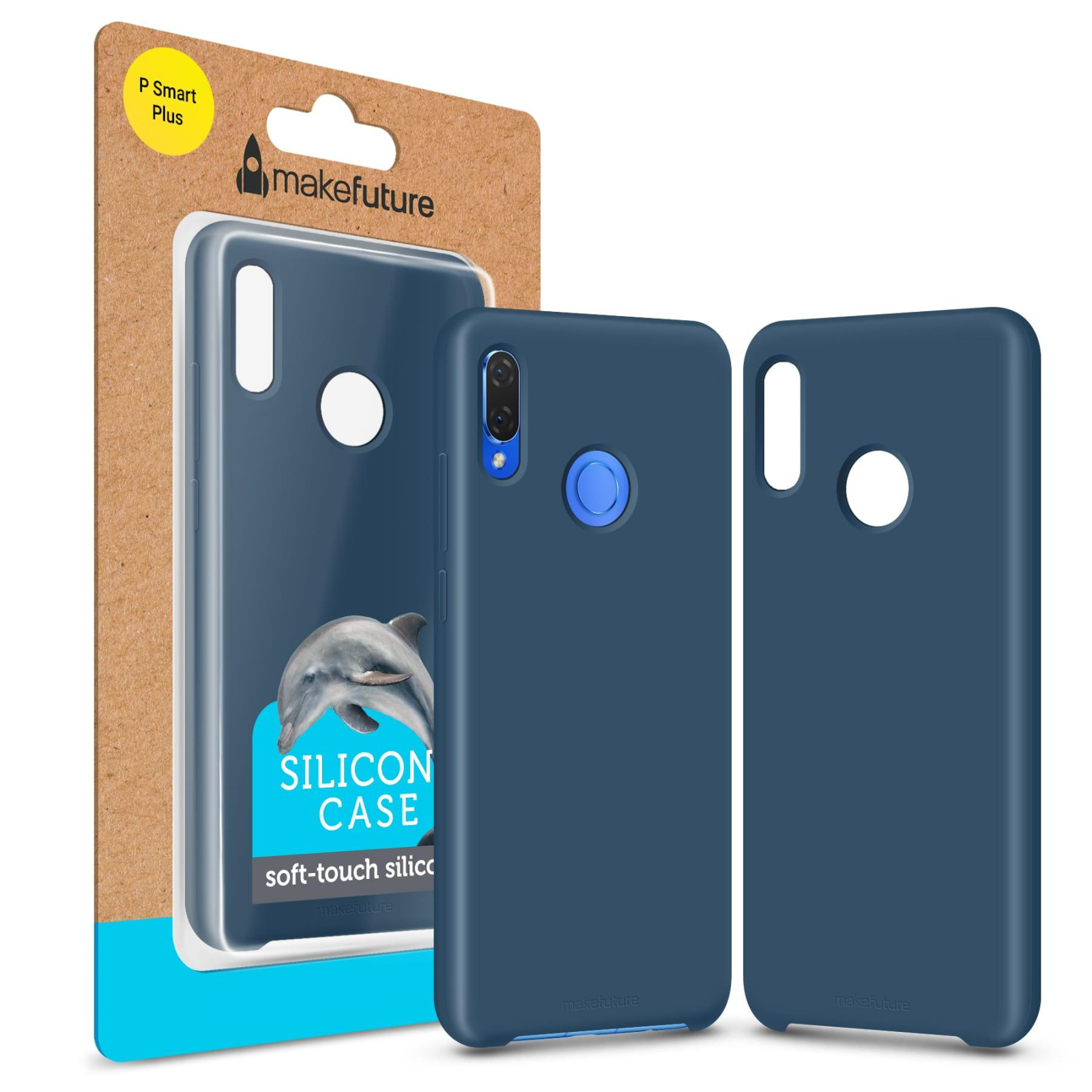 Чехол для мобильного телефона MakeFuture Silicone Case Huawei P Smart Plus Blue (MCS-HUPSPBL)