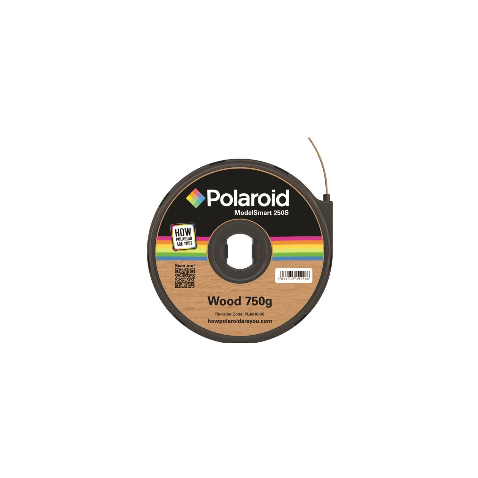 Пластик для 3D-принтера Polaroid PLA 1.75мм/0.75кг ModelSmart 250s WOOD (3D-FL-PL-6010-00)