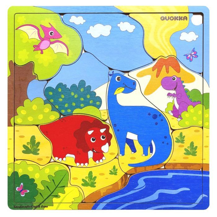 Развивающая игрушка Quokka Пазл-мозаика Динозаврики (QUOKA015PM) изображение 2