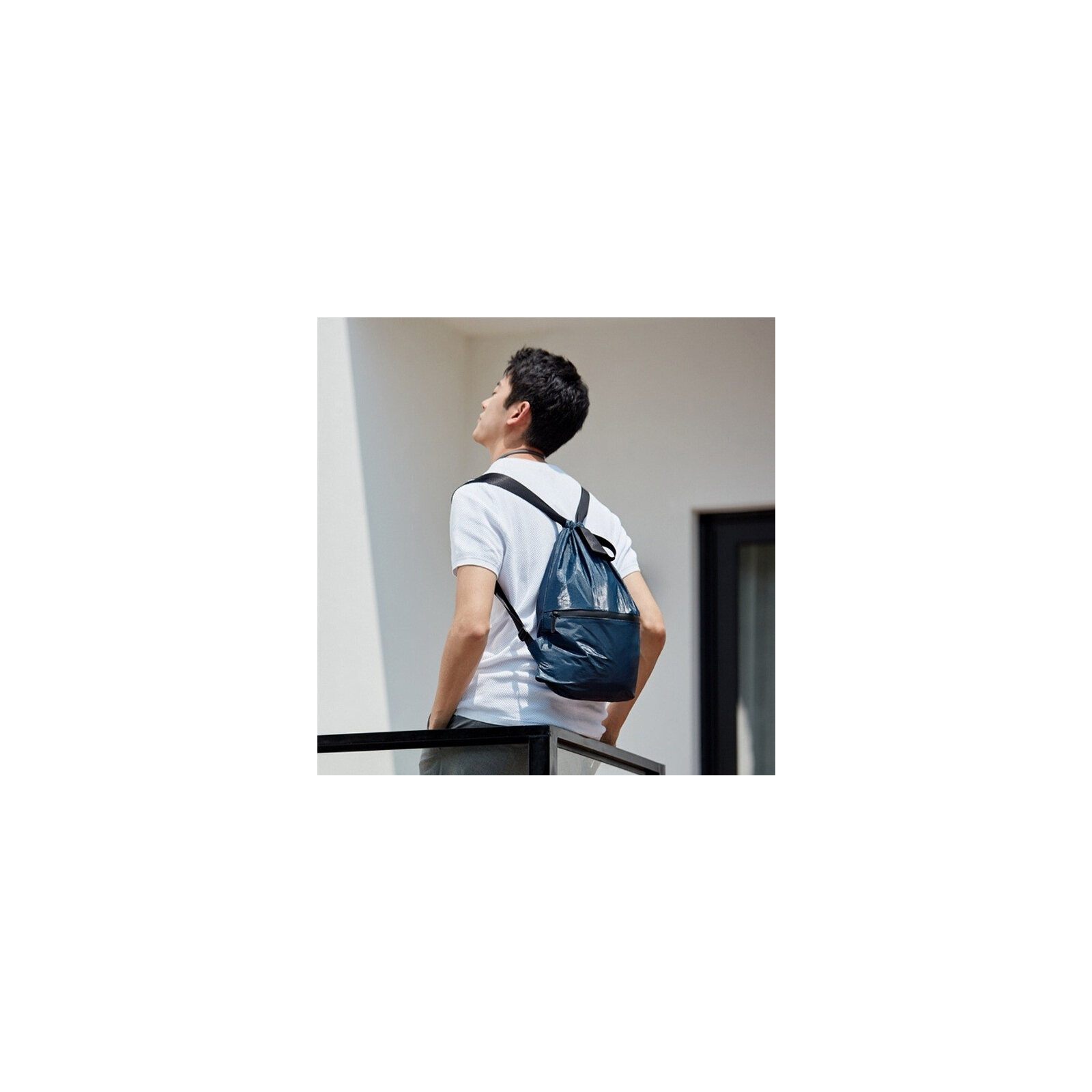 Рюкзак туристический Xiaomi RunMi 90 Points Lightweight Urban Drawstring Backpack Blue (6972125146144) изображение 4