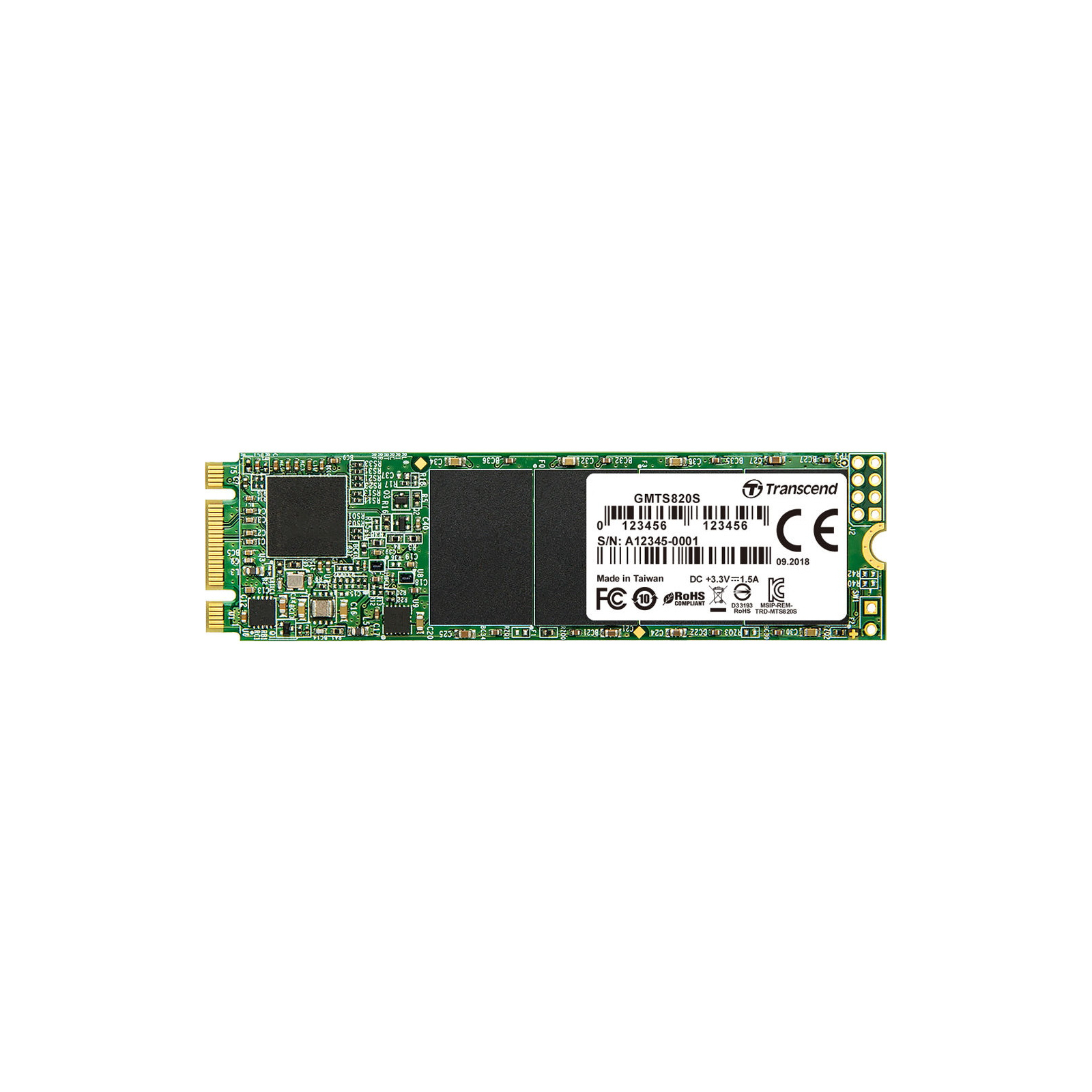 Накопитель SSD M.2 2280 960GB Transcend (TS960GMTS820S) изображение 2