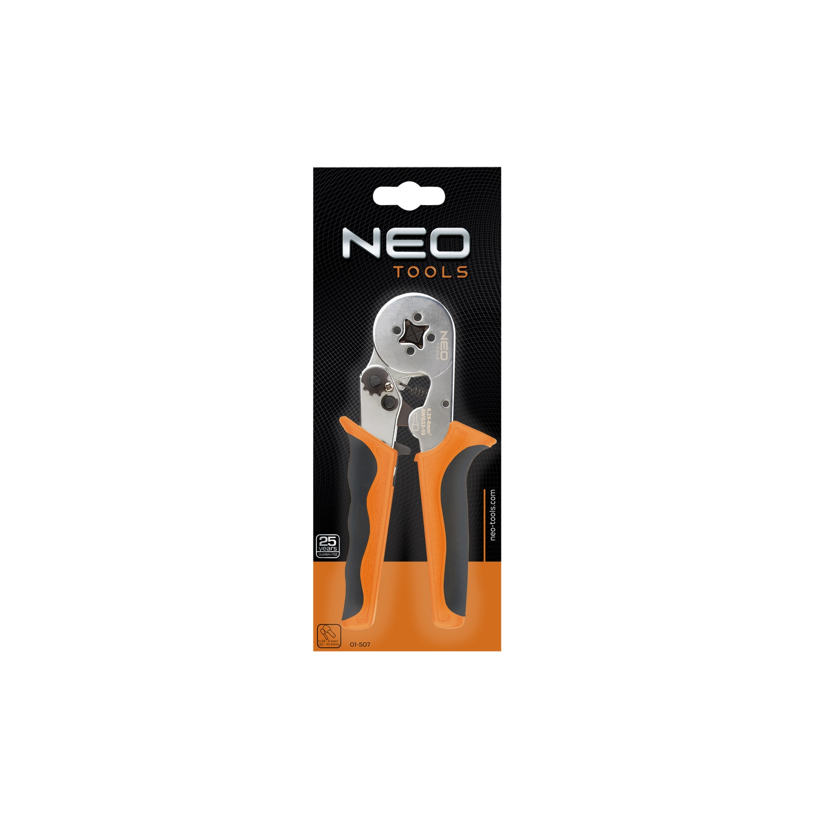 Кліщі Neo Tools для обжима втулкочных наконечников 0.25 - 6 mm2 (01-507) зображення 2