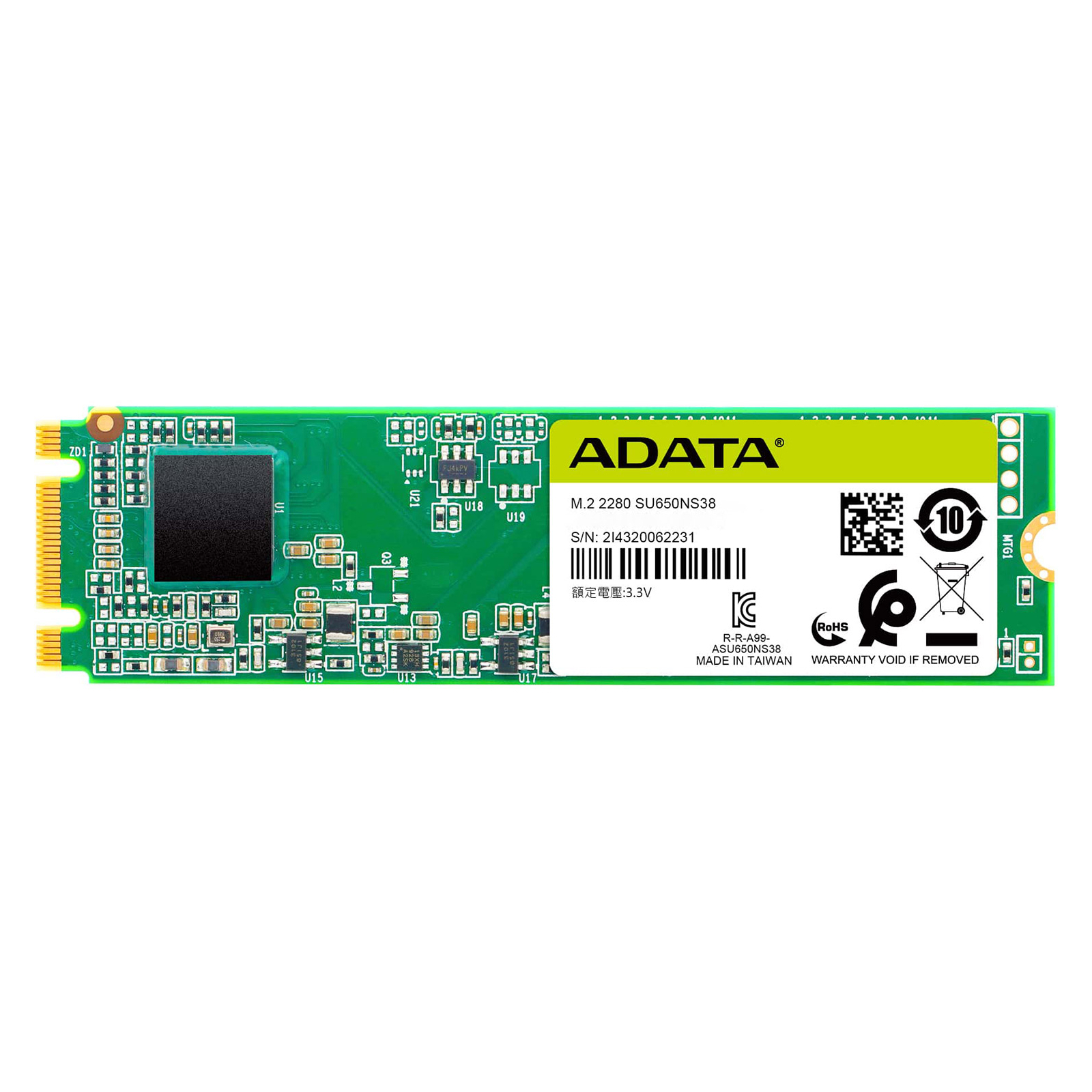 Накопитель SSD M.2 2280 256GB ADATA (ASU650NS38-256GT-C)
