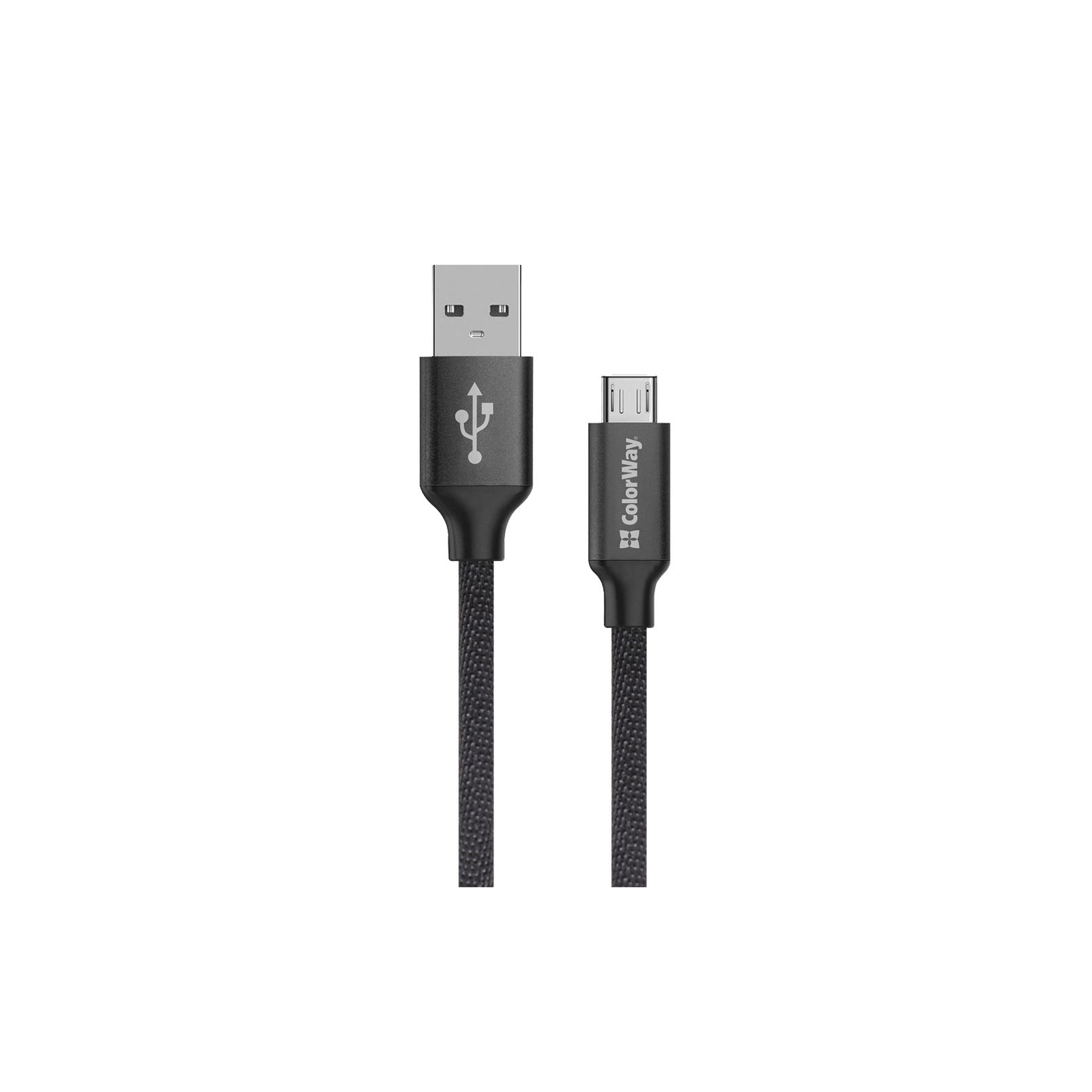 Дата кабель USB 2.0 AM to Micro 5P 2.0m black ColorWay (CW-CBUM009-BK)