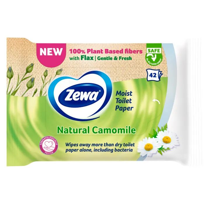 Туалетний папір Zewa Natural Camomile 42 шт (7322540796520) зображення 2