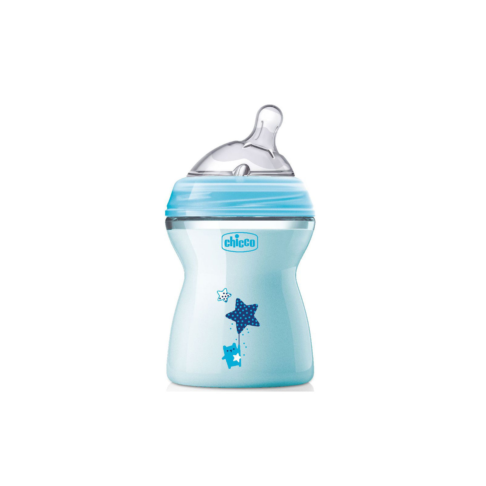 Бутылочка для кормления Chicco Natural Feeling Color, 250 мл, 2м+, голубой (80825.21)