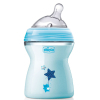 Пляшечка для годування Chicco Natural Feeling Color, 250 мл, 2+, блакитна (80825.21)