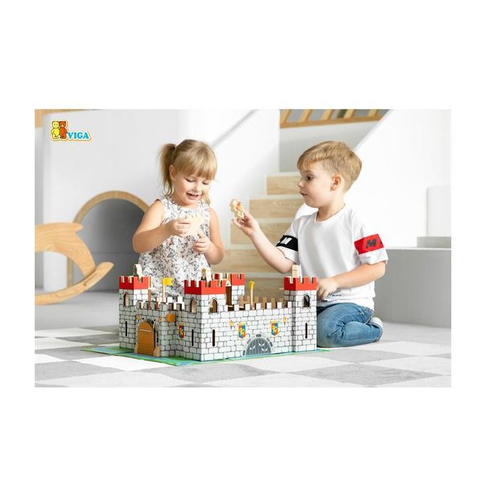 Ігровий набір Viga Toys Дерев'яний замок (50310) зображення 3