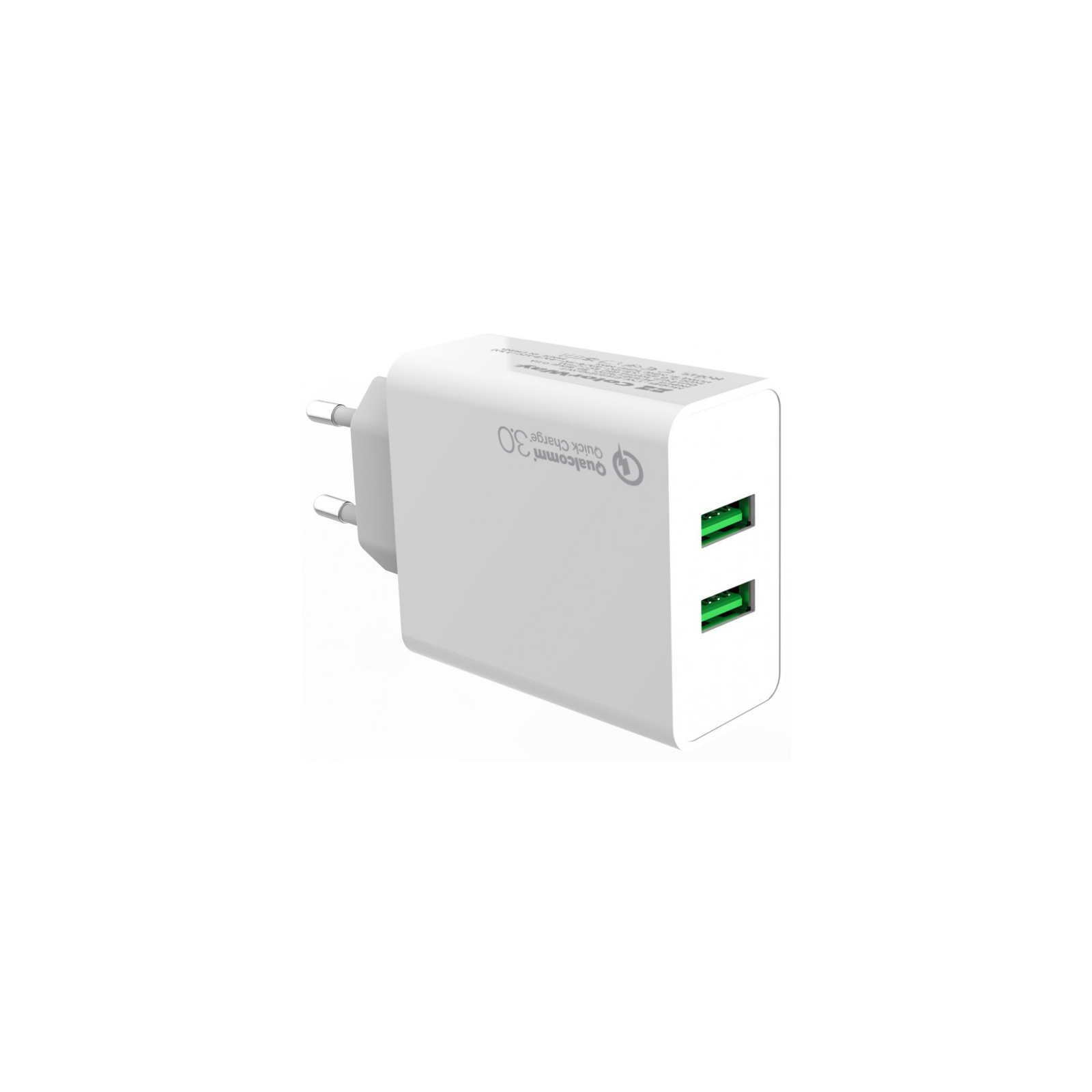 Зарядний пристрій ColorWay 2USB Quick Charge 3.0 (36W) (CW-CHS017Q-WT) зображення 2