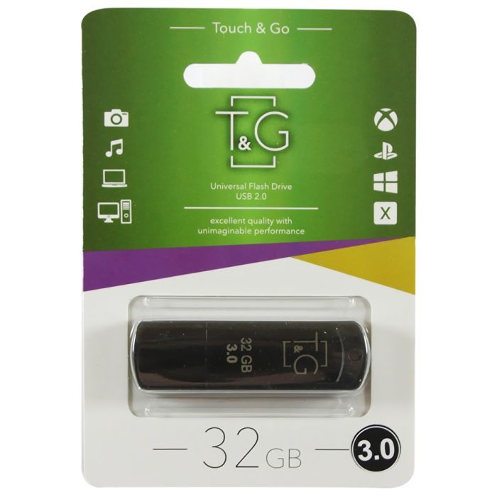 USB флеш накопитель T&G 32GB 011 Classic Series Black USB 3.0 (TG011-32GB3BK) изображение 2