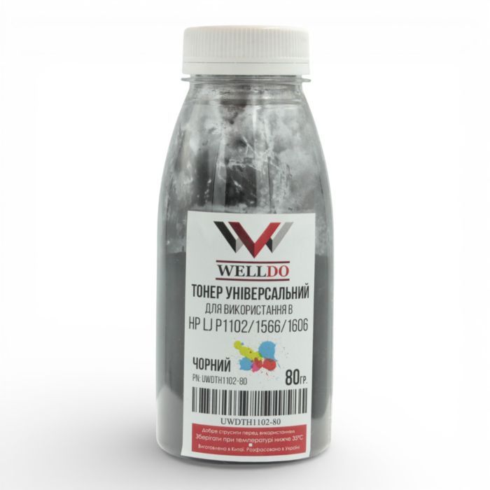 Тонер HP LJ P1560/1566/1600/1606/1530/1005/1006 Universal 80г Welldo (UWDTH1102-80)