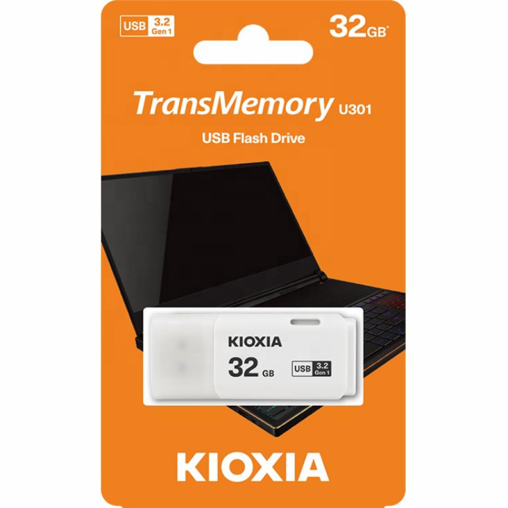 USB флеш накопитель Kioxia 32GB U301 White USB 3.2 (LU301W032GG4) изображение 3