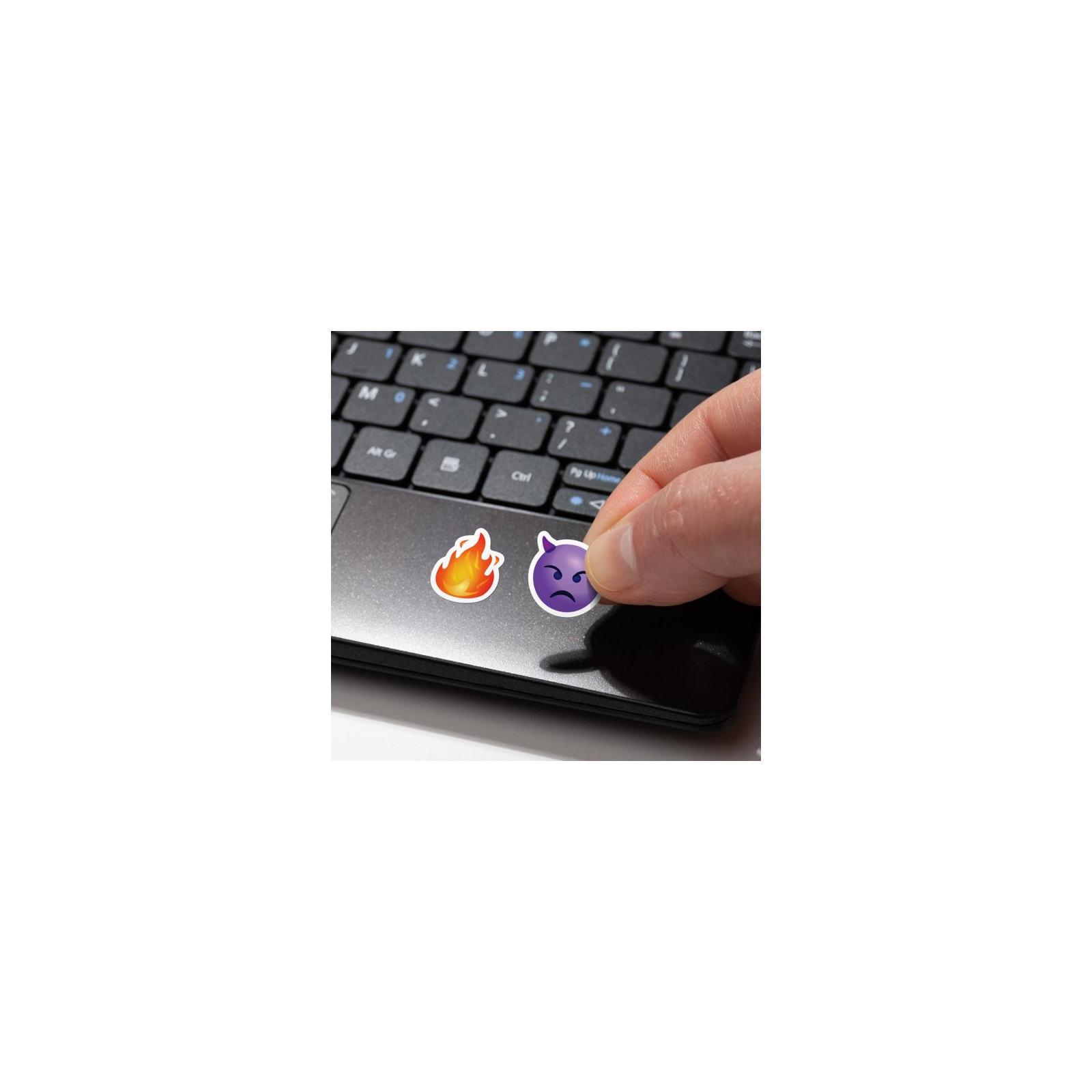 Наклейка на клавиатуру SampleZone непрозрачная чорная, бело-оранжевый (SZ-BK-RS) изображение 4