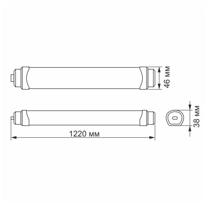 Світильник Videx LED IP65 36W (VL-BNWL-36125) зображення 3