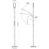 Торшер Videx LED торшер напольный чёрный 14W 3000-5500K 220V (VL-TF07B) изображение 3