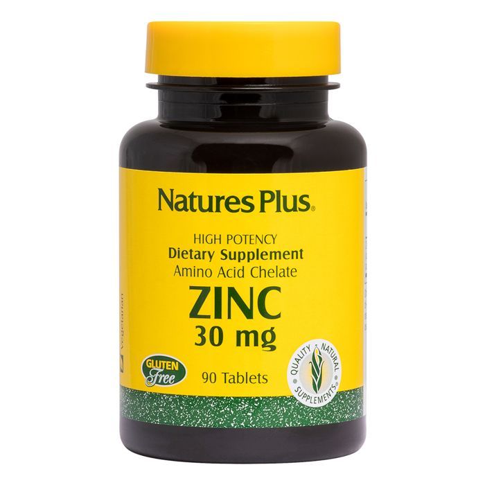 Минералы Natures Plus Цинк 30 мг, 90 Таблеток (NTP3641)