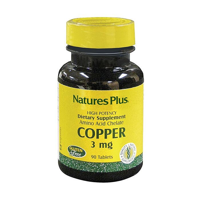 Минералы Natures Plus Медь 3мг, 90 таблеток (NAP-03430)