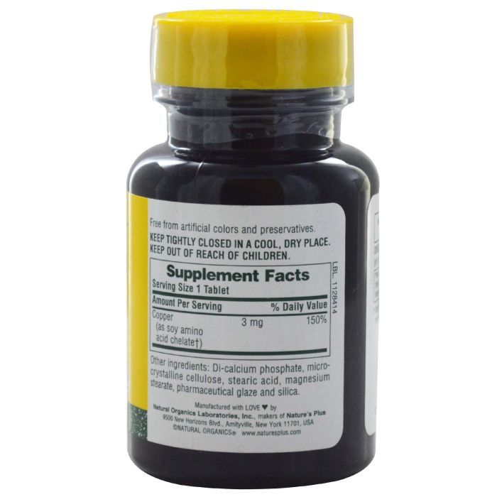 Минералы Natures Plus Медь 3мг, 90 таблеток (NAP-03430) изображение 2