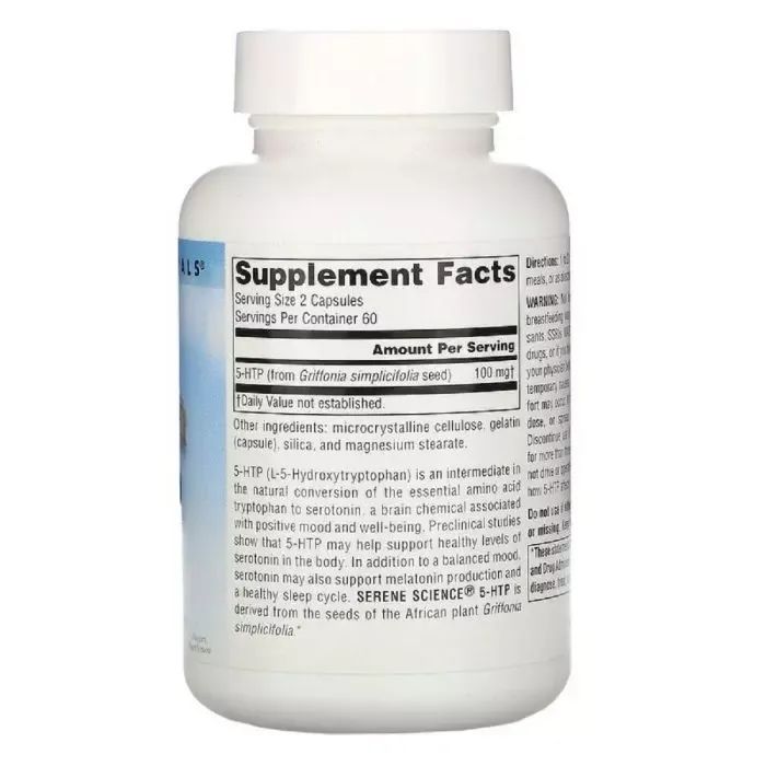Аминокислота Source Naturals 5-HTP (Гидрокситриптофан), 50 мг, Serene Science, 30 желати (SN1700) изображение 2
