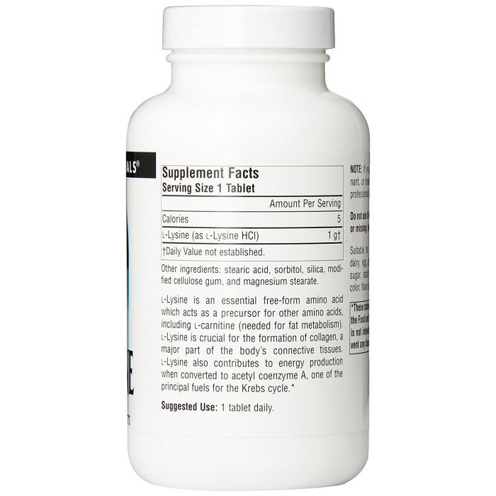 Аминокислота Source Naturals Лизин 1000мг, 100 таблеток (SNS-00142) изображение 2