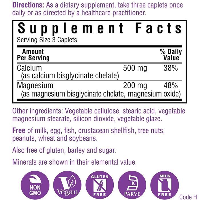 Мінерали Bluebonnet Nutrition Хелатний Кальцій і Магній, Chelated Calcium Magnesium, 60 та (BLB0660) зображення 2