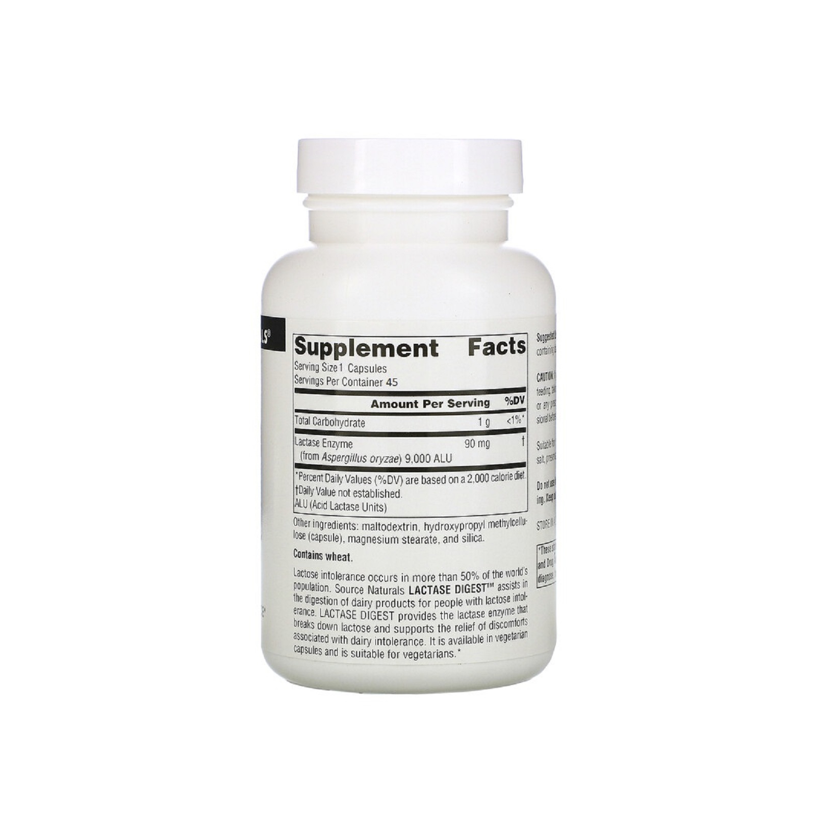 Витаминно-минеральный комплекс Source Naturals Лактаза, 30 мг, Lactase Digest, 45 капсул (SN2366) изображение 2